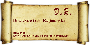 Draskovich Rajmunda névjegykártya